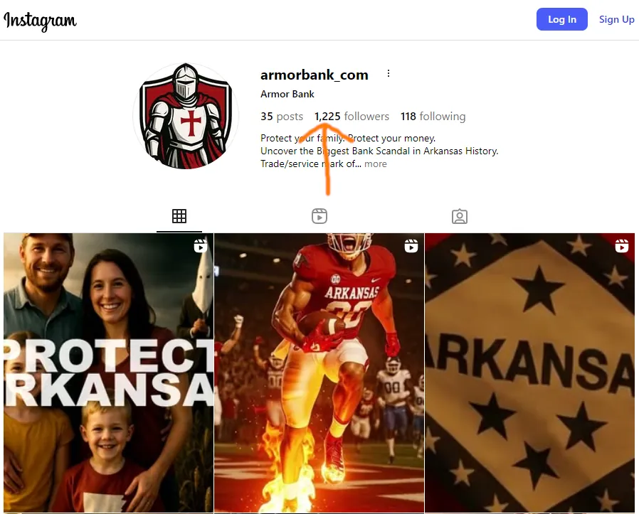 Armor Bank Instagram Account Tops 1,000 Followers